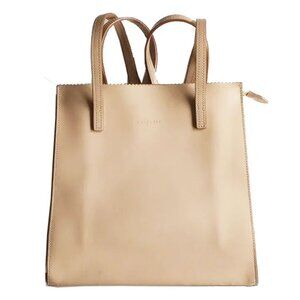 Frederic T Paris Genuine Leather 3-Pocket Tote Bag Nude